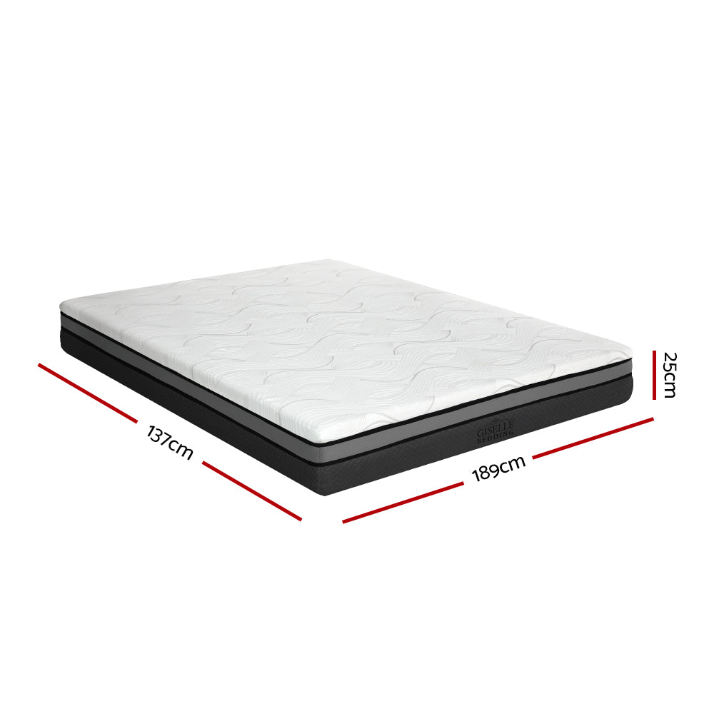 Belle Double Mattress Memory Foam Cool Gel 25cm