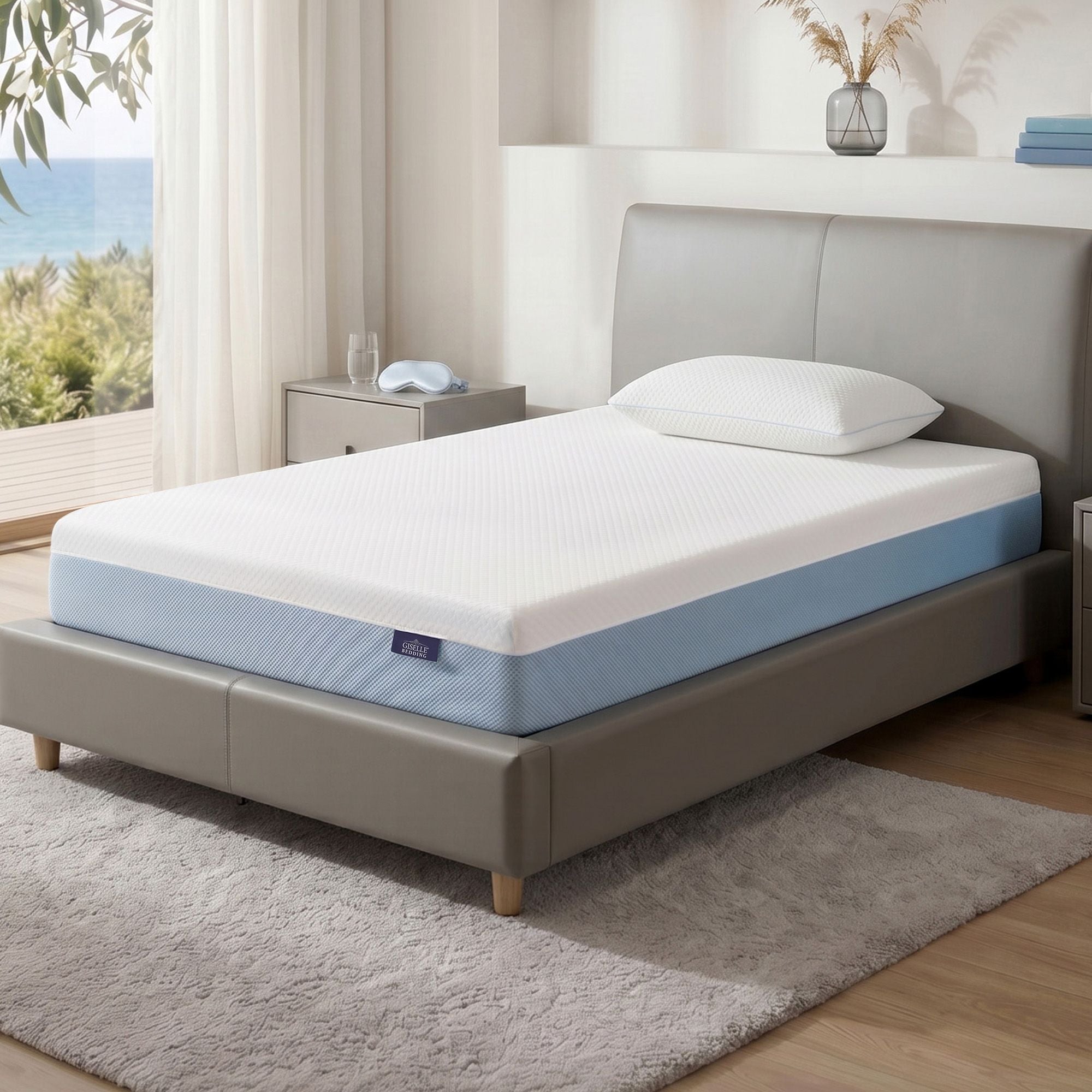 Giselle Single Memory Foam Mattress 22cm Cooling Gel Medium Firm
