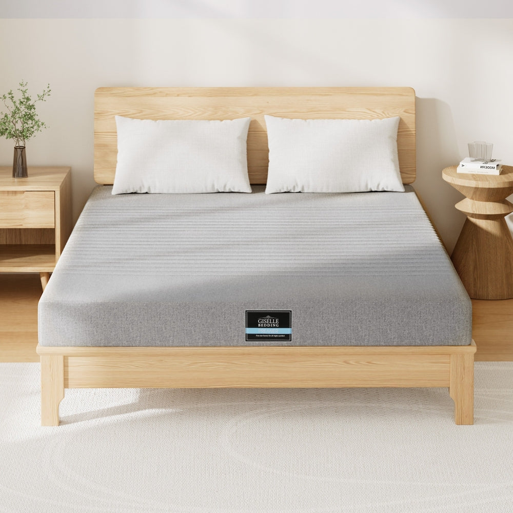 NOBLE Queen Mattress 15cm Cool Gel Memory Foam Charcoal Bamboo Cover