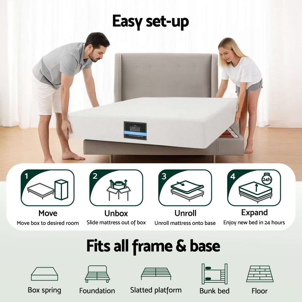 PURE Single Memory Foam Mattress 20cm Green Tea Gel-Infused