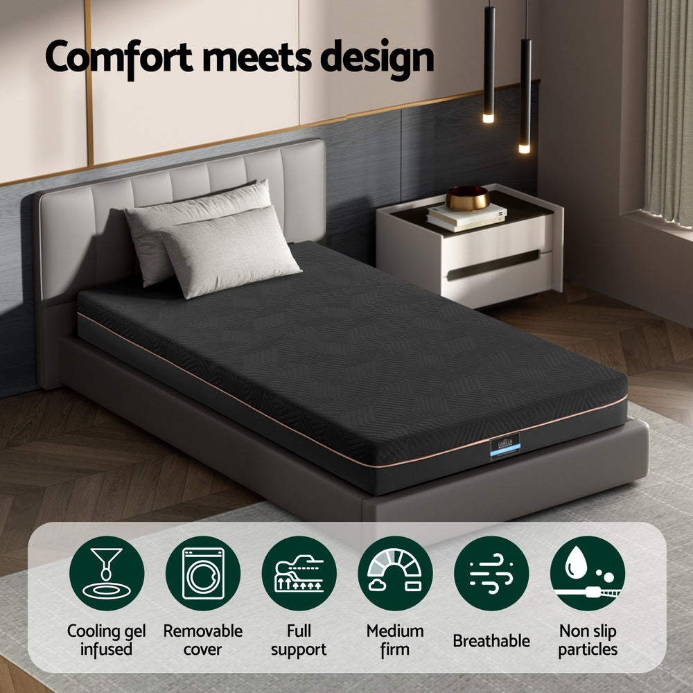 SHADOW Single Mattress 18cm Memory Foam Green Tea Cool Gel