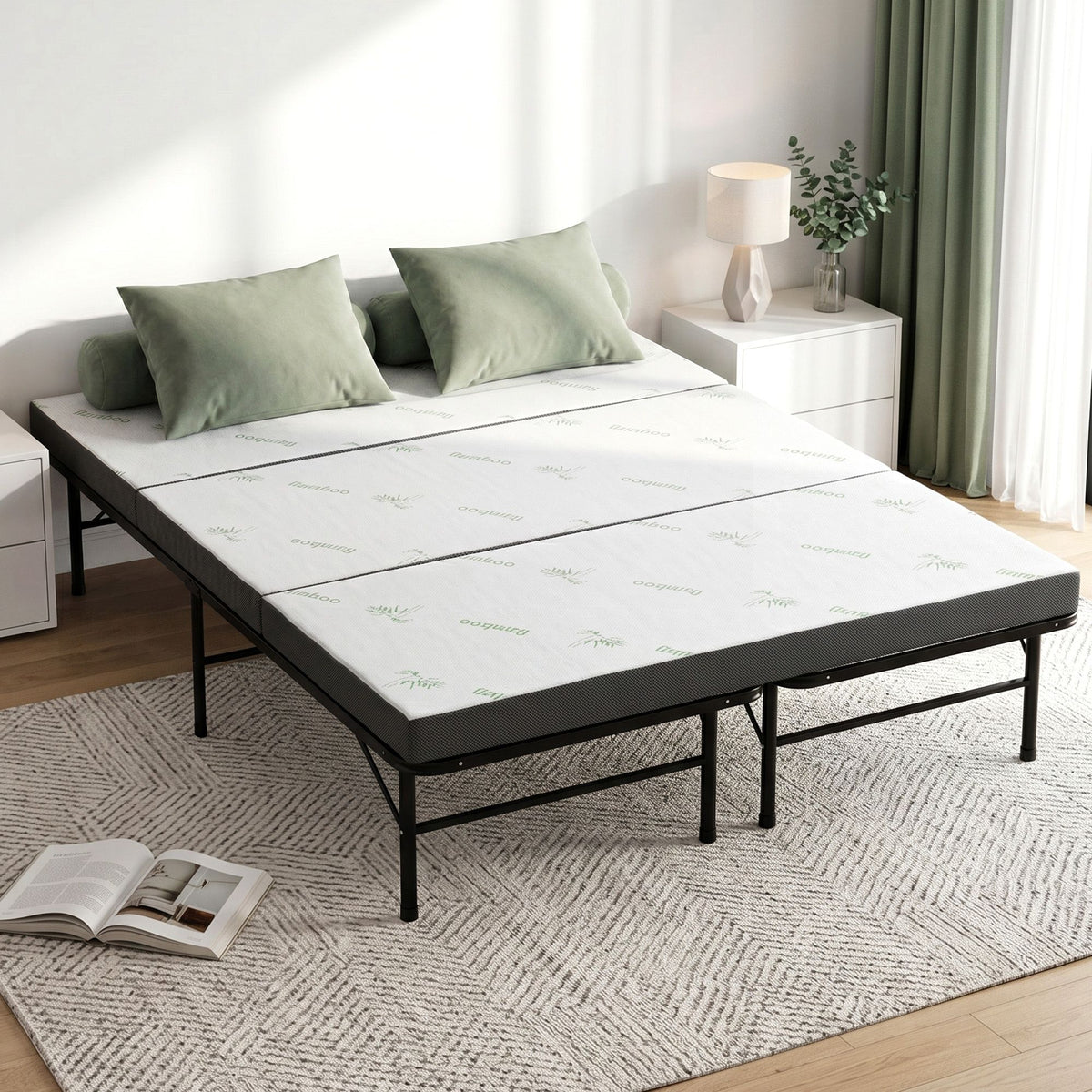 Giselle Bedding Queen Folding Bed with Mattress Portable