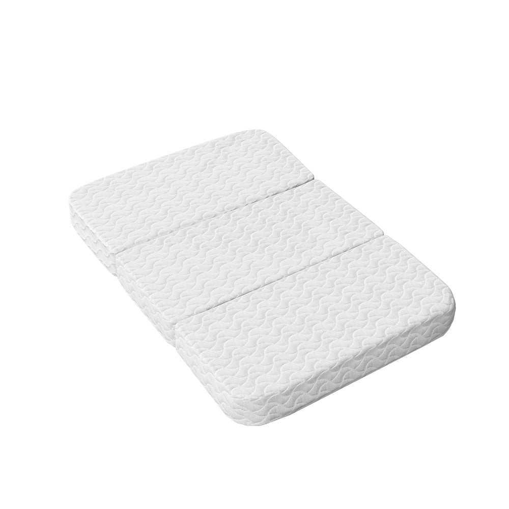 Giselle Bedding Cot Mattress Foldable Foam Cool Gel White