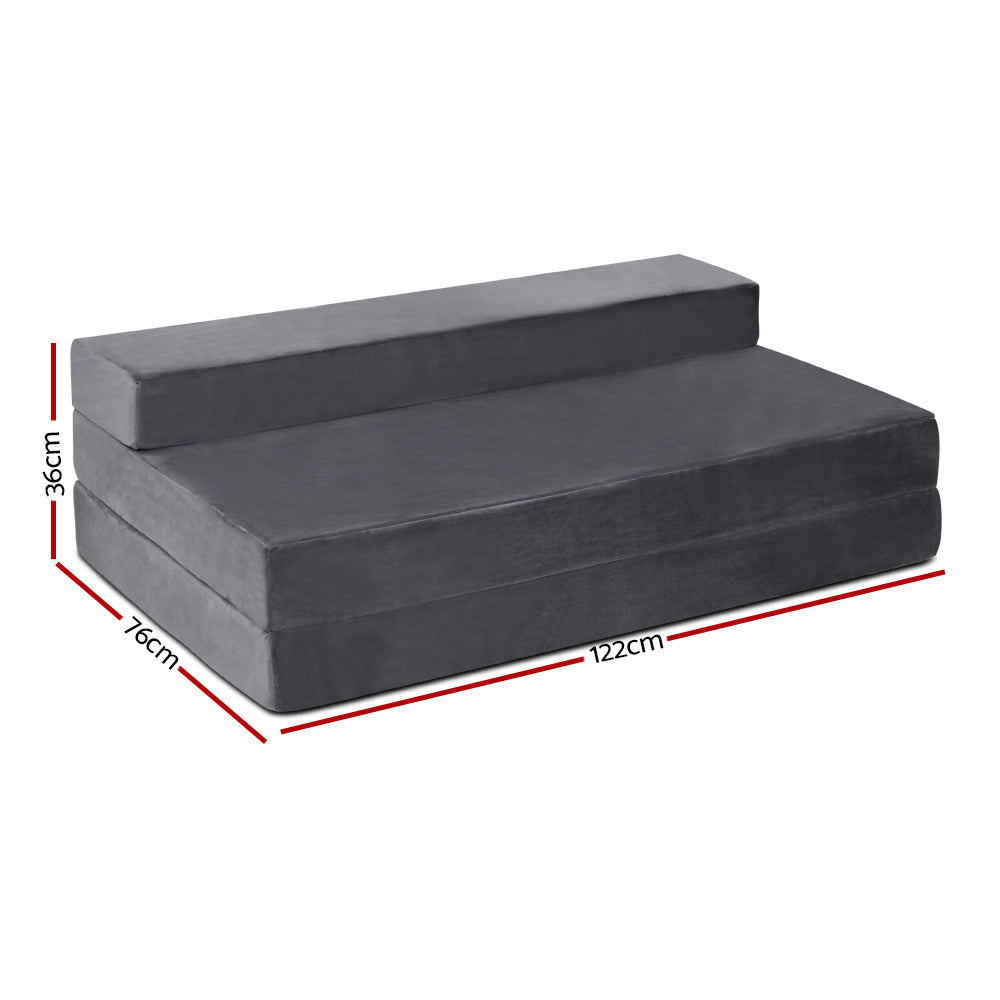 Giselle Double Foldable Foam Mattress Grey