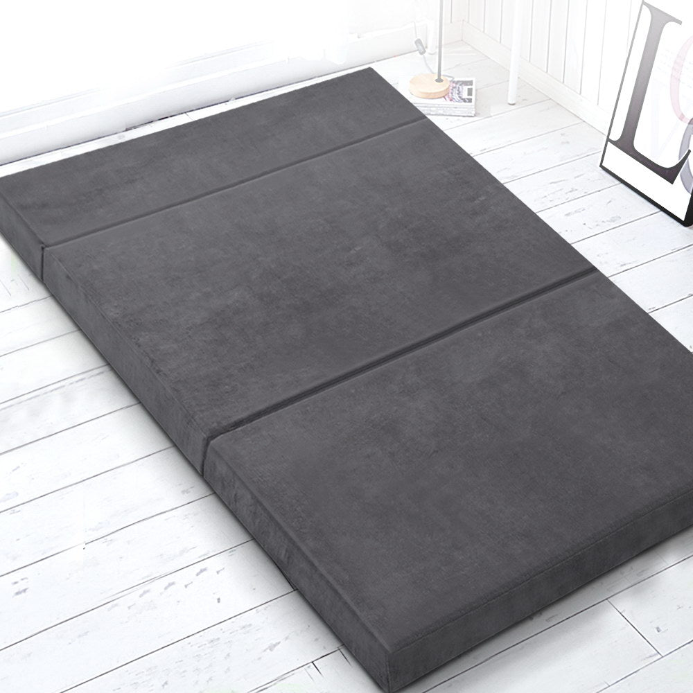 Giselle Double Foldable Foam Mattress Grey