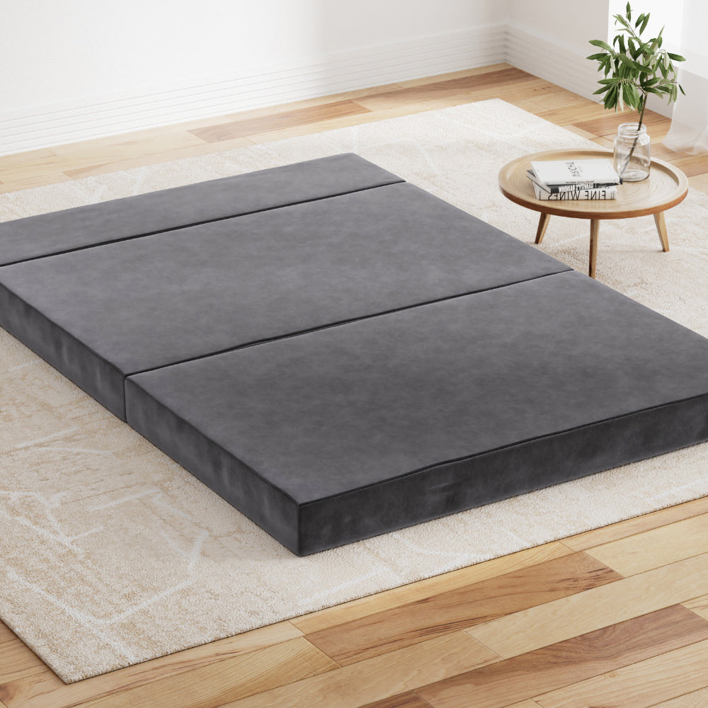 Giselle Bedding Folding Foam Mattress Double Grey