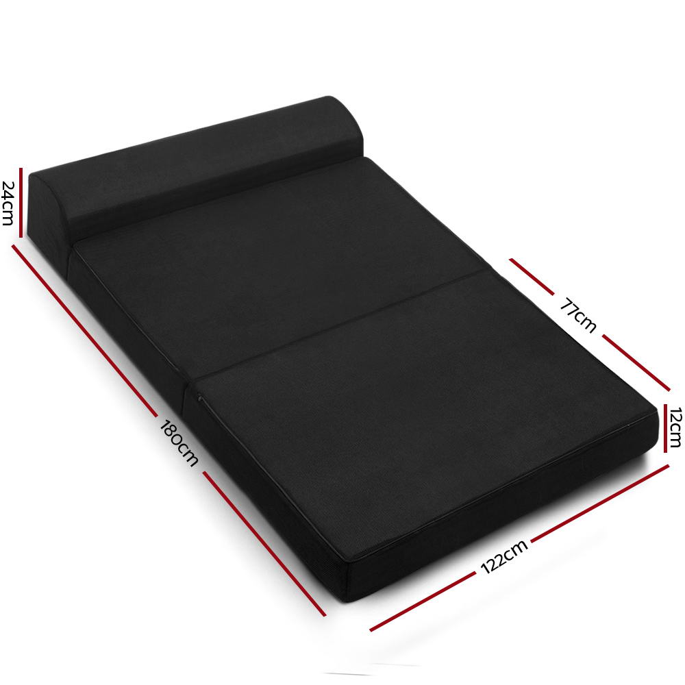 Giselle Double Foldable Foam Mattress Black