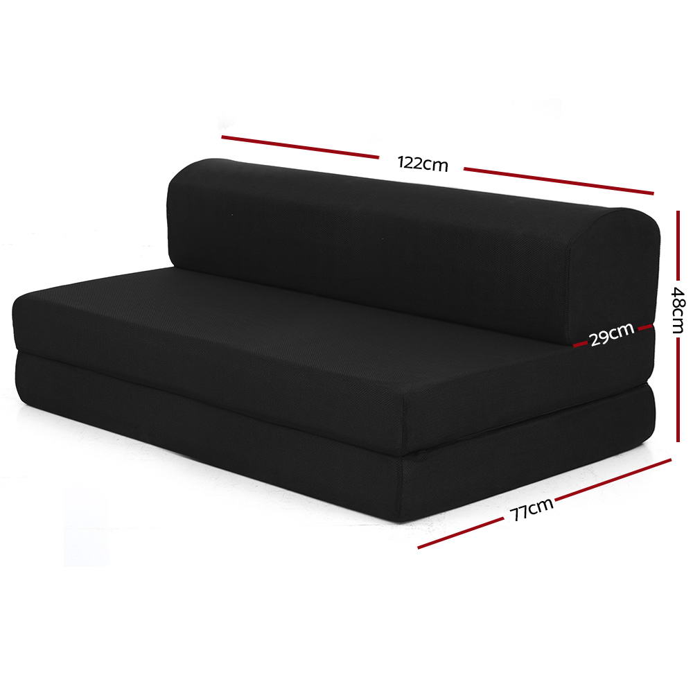 Giselle Double Foldable Foam Mattress Black