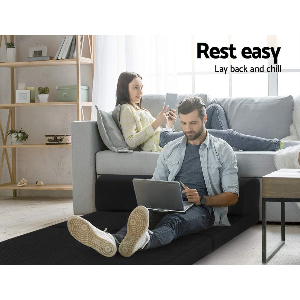 Giselle Double Foldable Foam Mattress Black