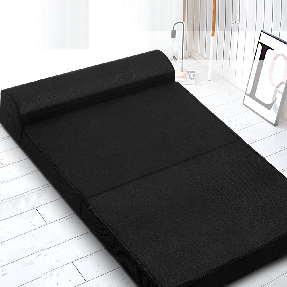 Giselle Double Foldable Foam Mattress Black