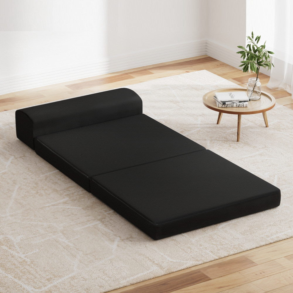 Giselle Bedding Folding Foam Mattress Foldable Bed Mat Black