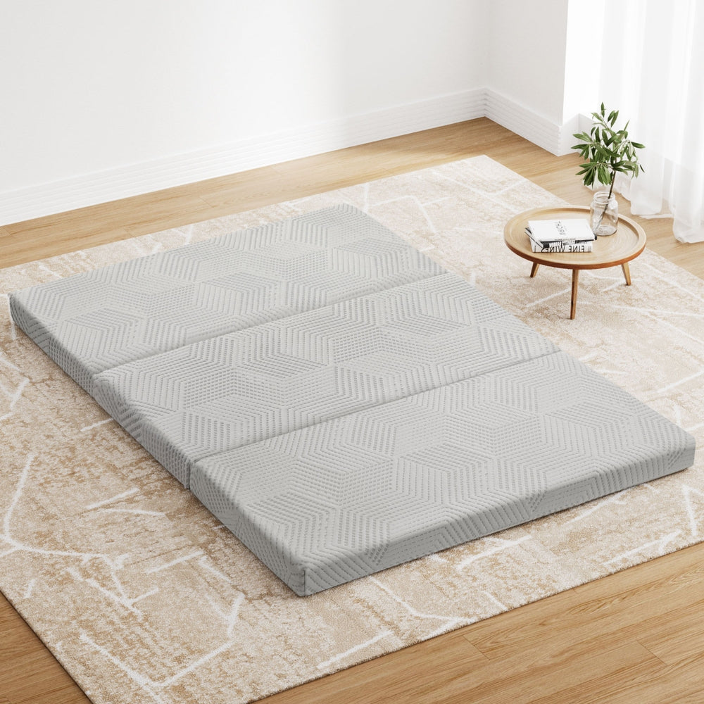 Giselle Double Tri-Fold Mattress Cool Gel Memory Foam Grey