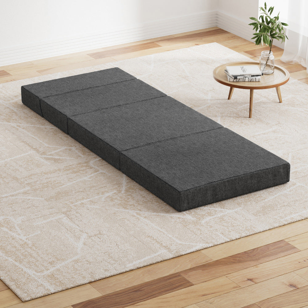 Giselle Bedding Foldable Foam Mattress Couch Bed Grey