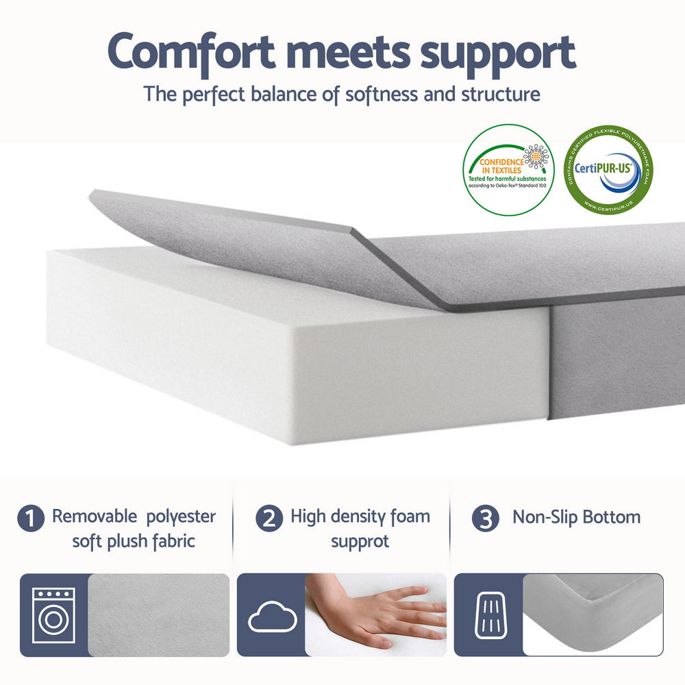 Giselle 4-Fold Foldable Mattress Sofa Bed Grey