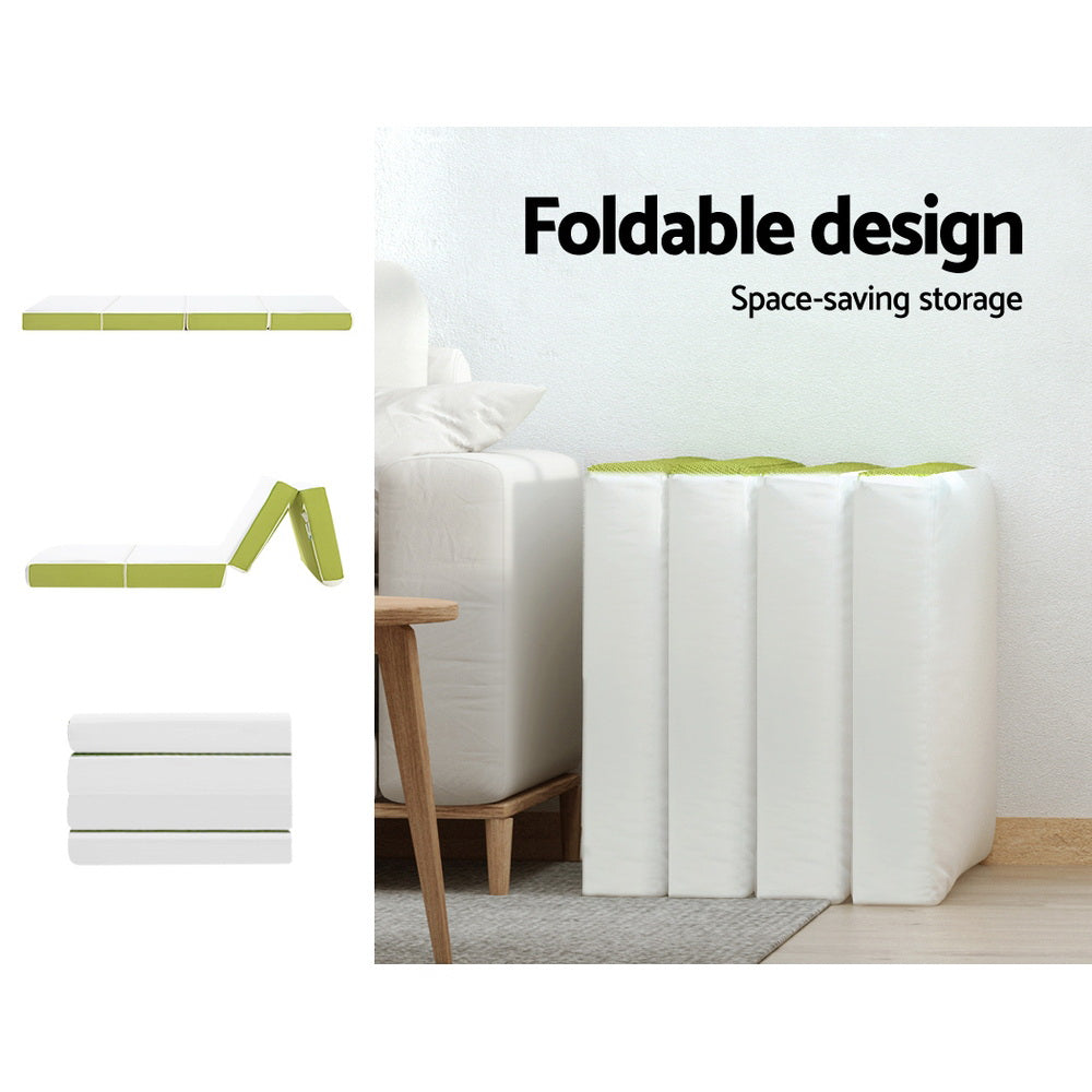 Giselle Single Foldable Foam Mattress Green