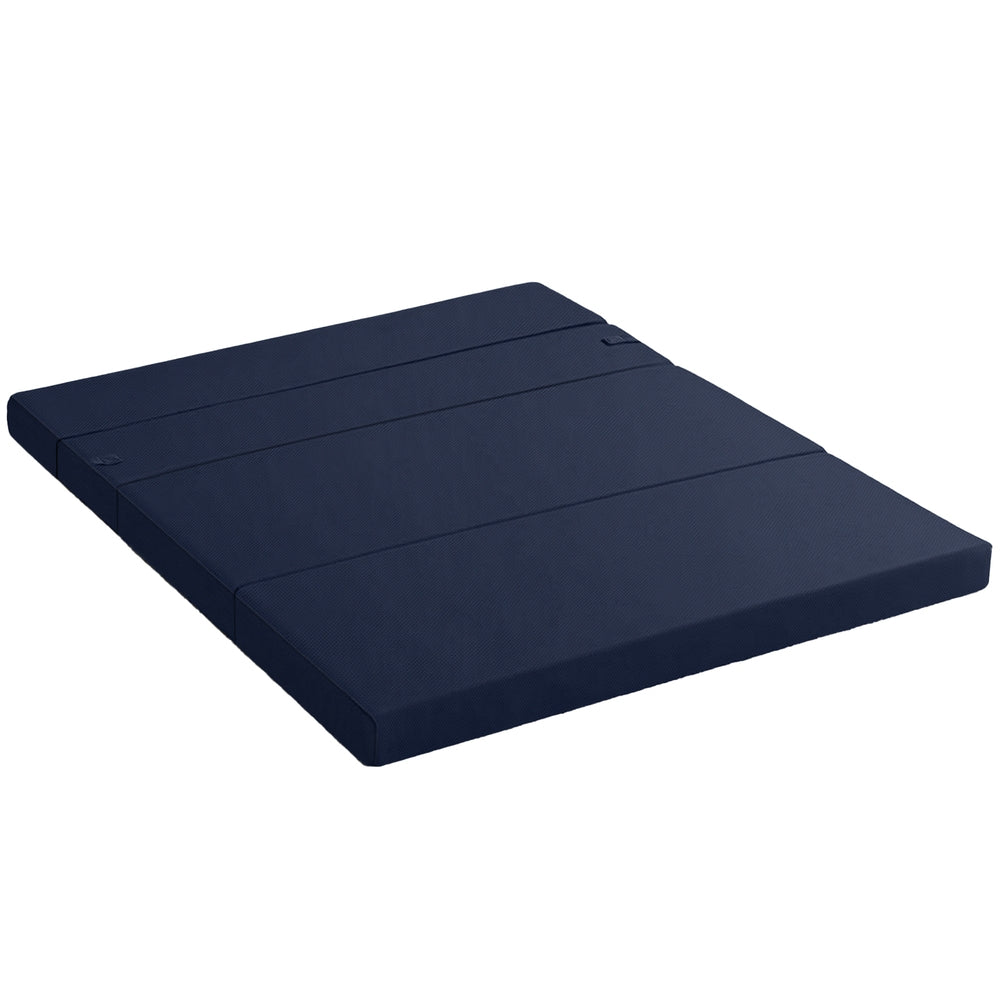Giselle Folding Foam Mattress Portable Floor Mat Double Blue