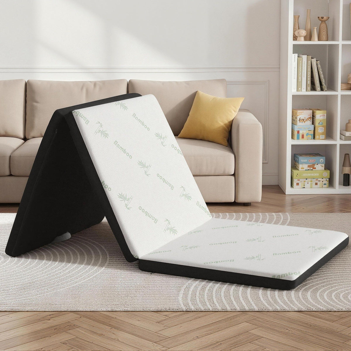 Giselle Folding Mattress Single 5cm Tri-Fold Foam Camping Guest Bed
