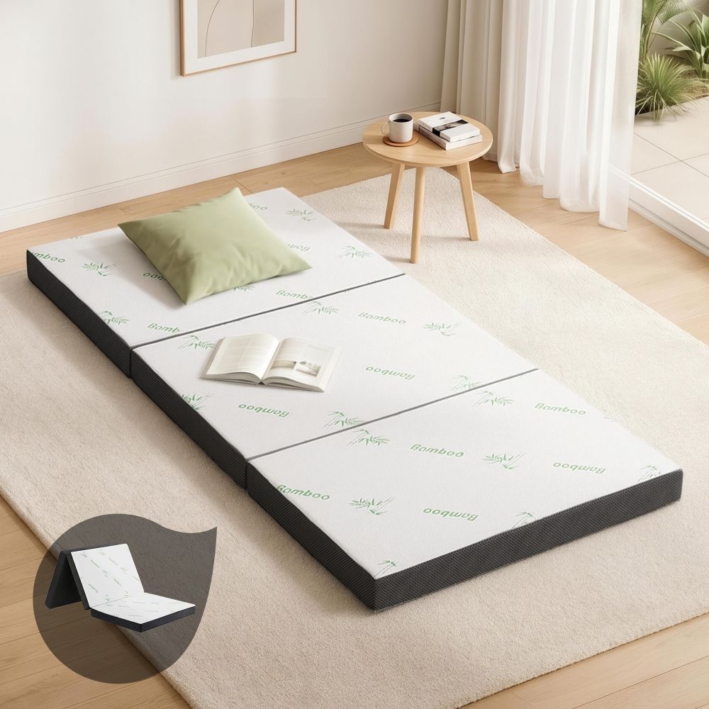Giselle Bedding Single Foldable Foam Mattress Bamboo Cover