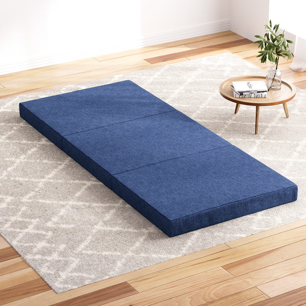 Giselle Single Foldable Foam Mattress Blue