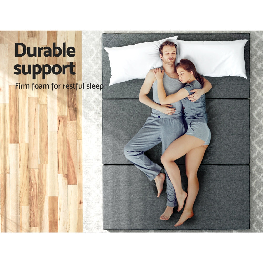 Giselle Queen Foldable Foam Mattress Dark Grey