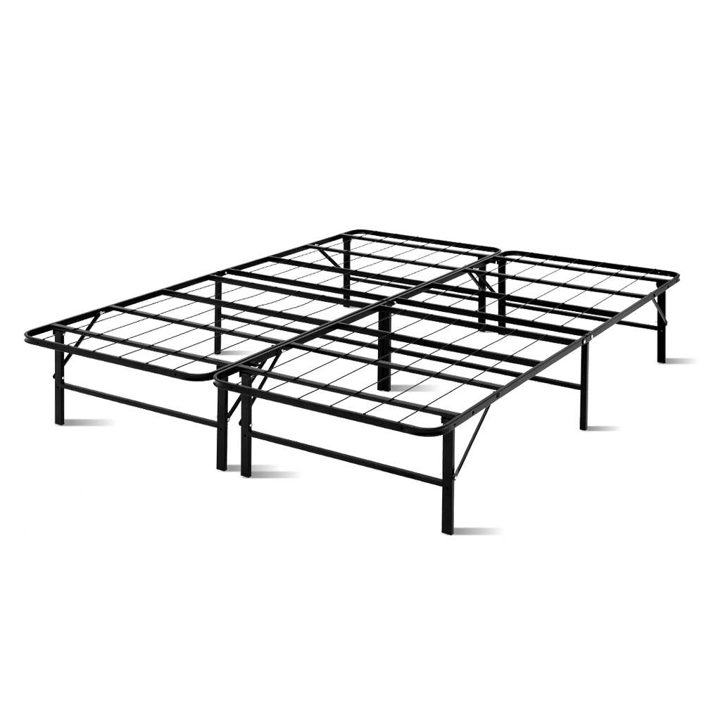 Duoclev Queen Folding Metal Bed Frame Black