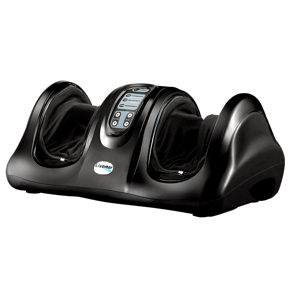 Livemor Electric Shiatsu Foot Massager Remote Roller Kneading Black