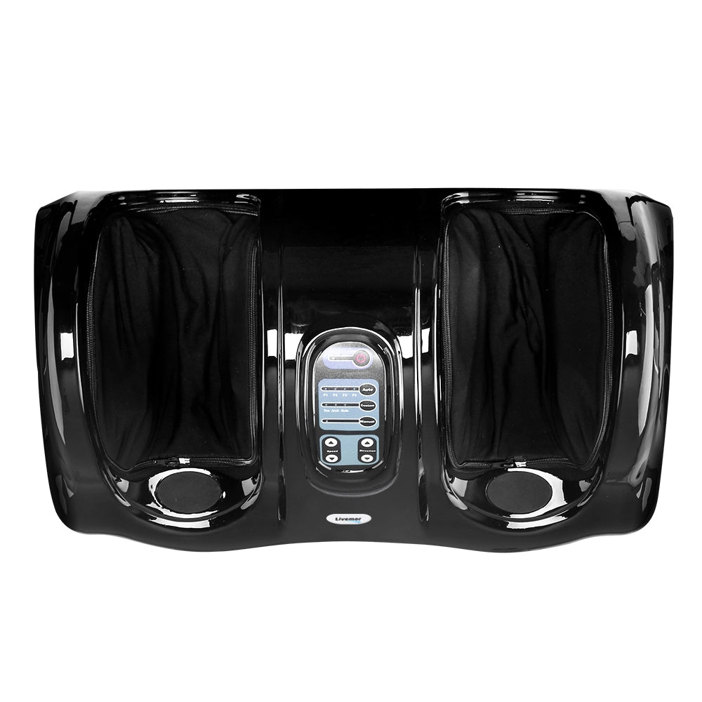 Livemor Electric Shiatsu Foot Massager Remote Roller Kneading Black
