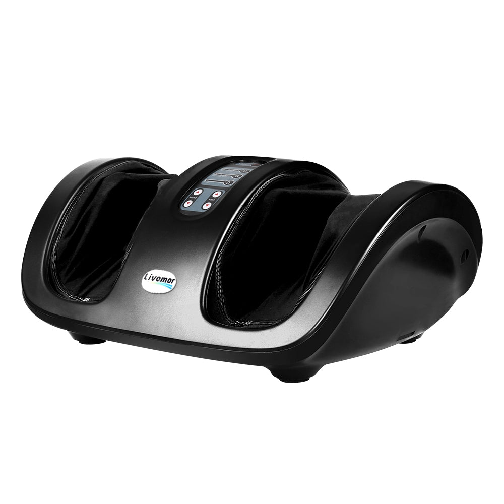 Livemor Shiatsu Electric Foot Massager with Roller, Black