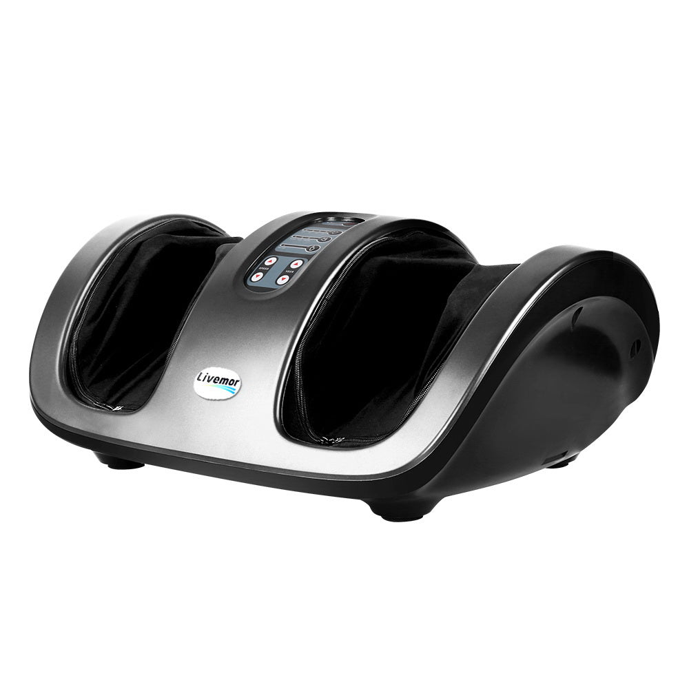 Livemor Electric Shiatsu Foot Massager Roller Kneading Calf Grey