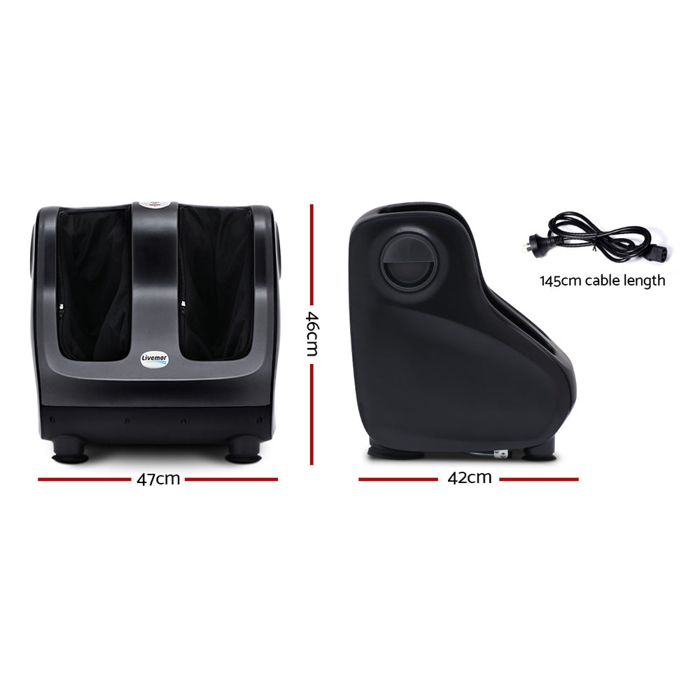 Livemor Electric Shiatsu Foot and Calf Massager Black