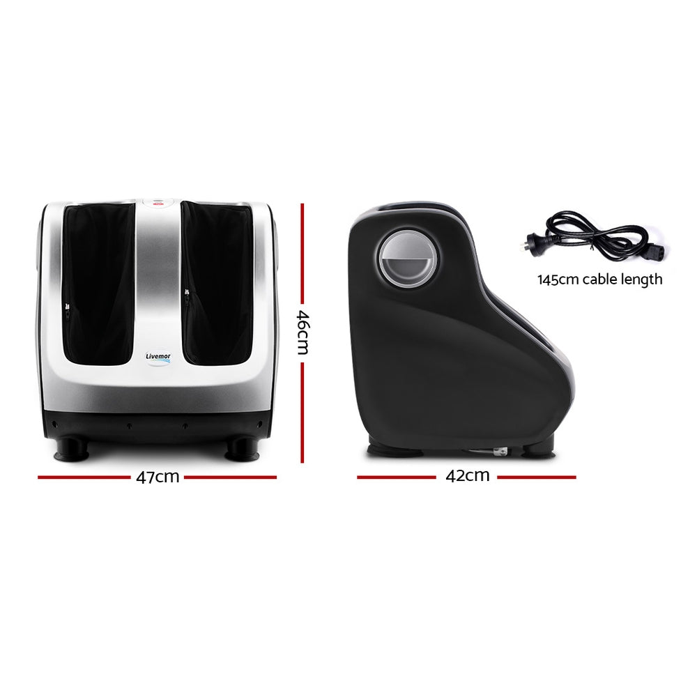 Livemor Electric Shiatsu Foot and Calf Massager Silver
