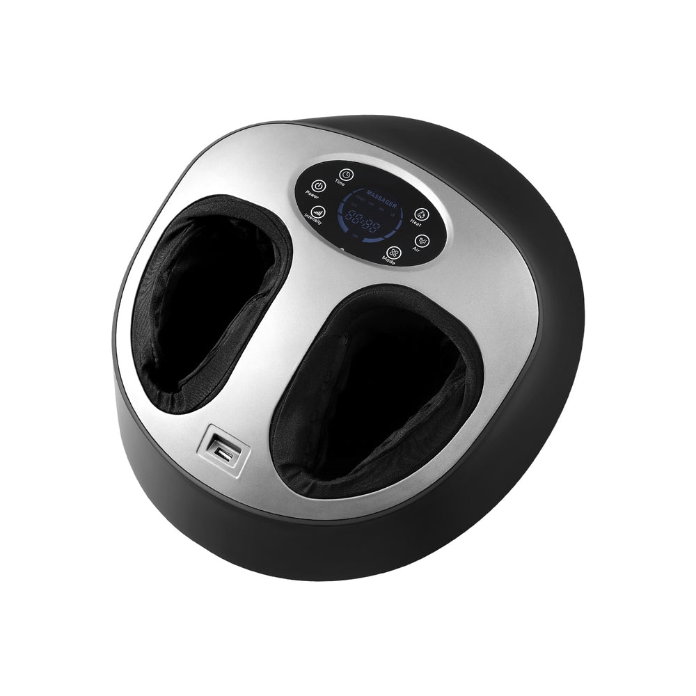 Livemor Electric Foot Massager Heated Kneading Black