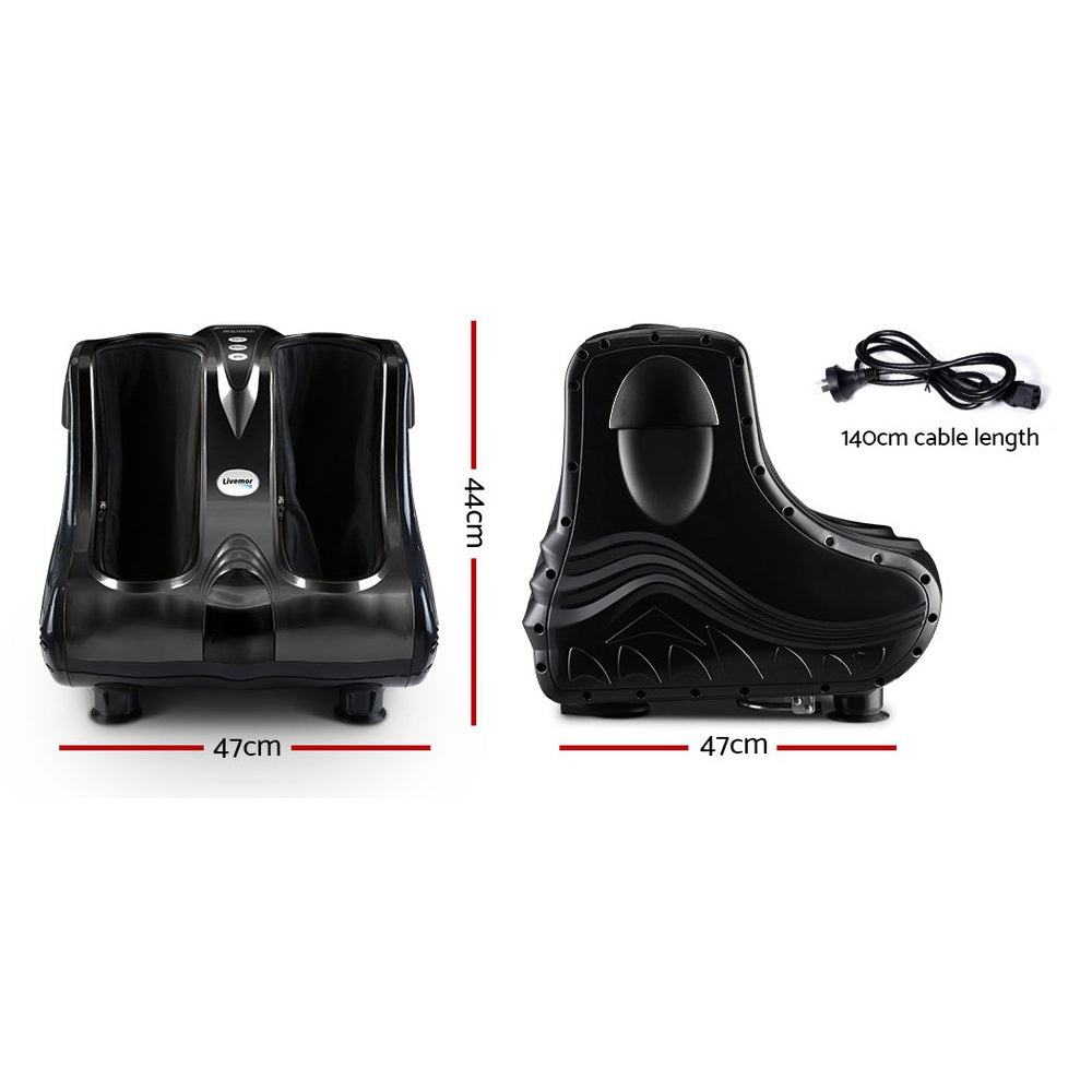 Livemor Electric Shiatsu Foot Massager Roller Black