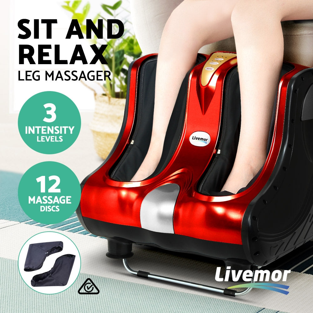 Livemor Electric Shiatsu Foot Massager Red