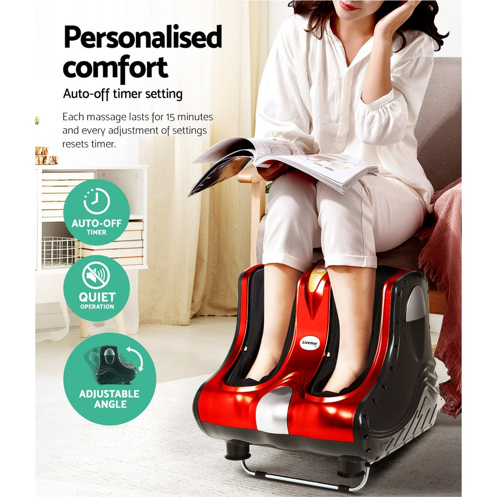 Livemor Electric Shiatsu Foot Massager Red