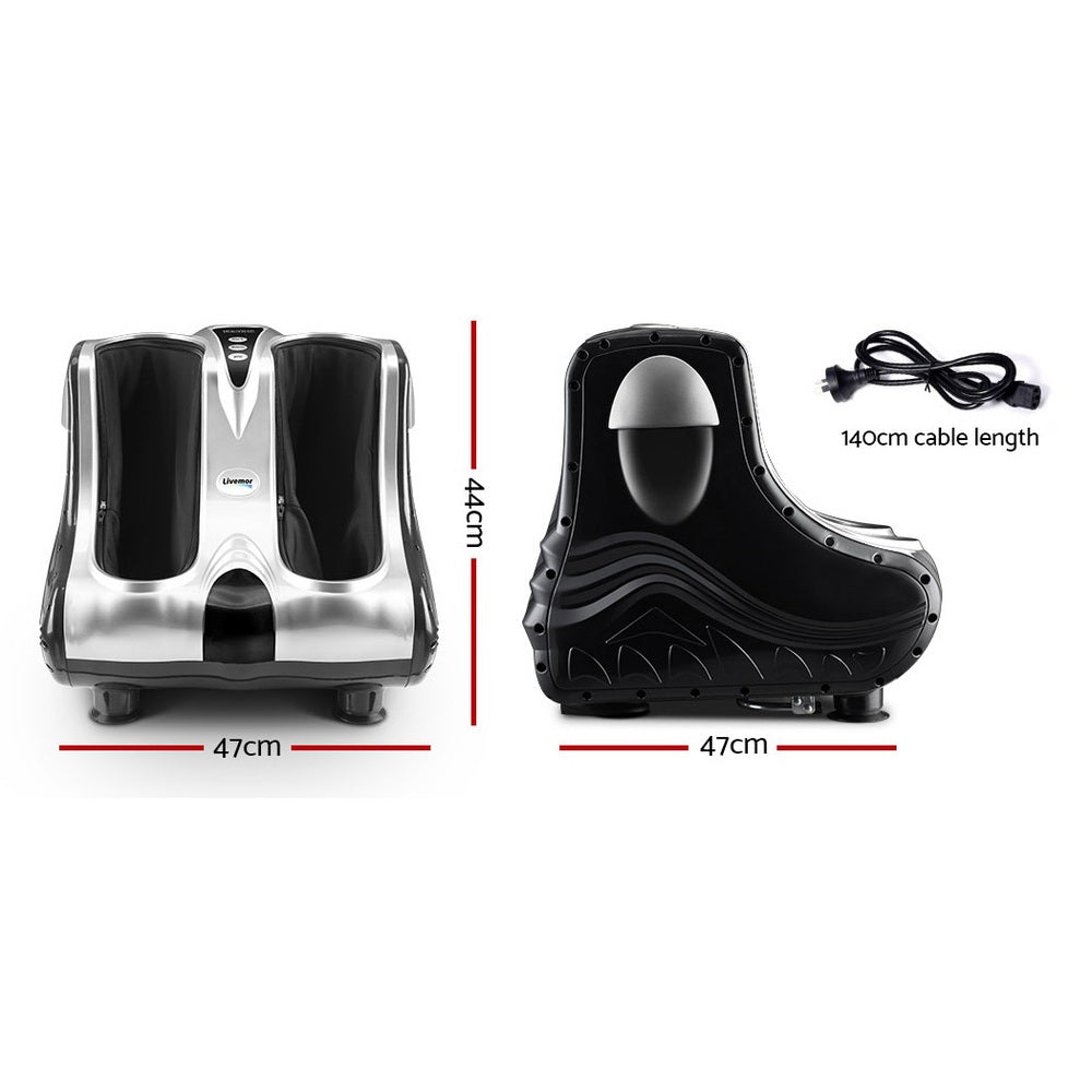 Livemor Shiatsu Foot Massager Electric Roller Silver