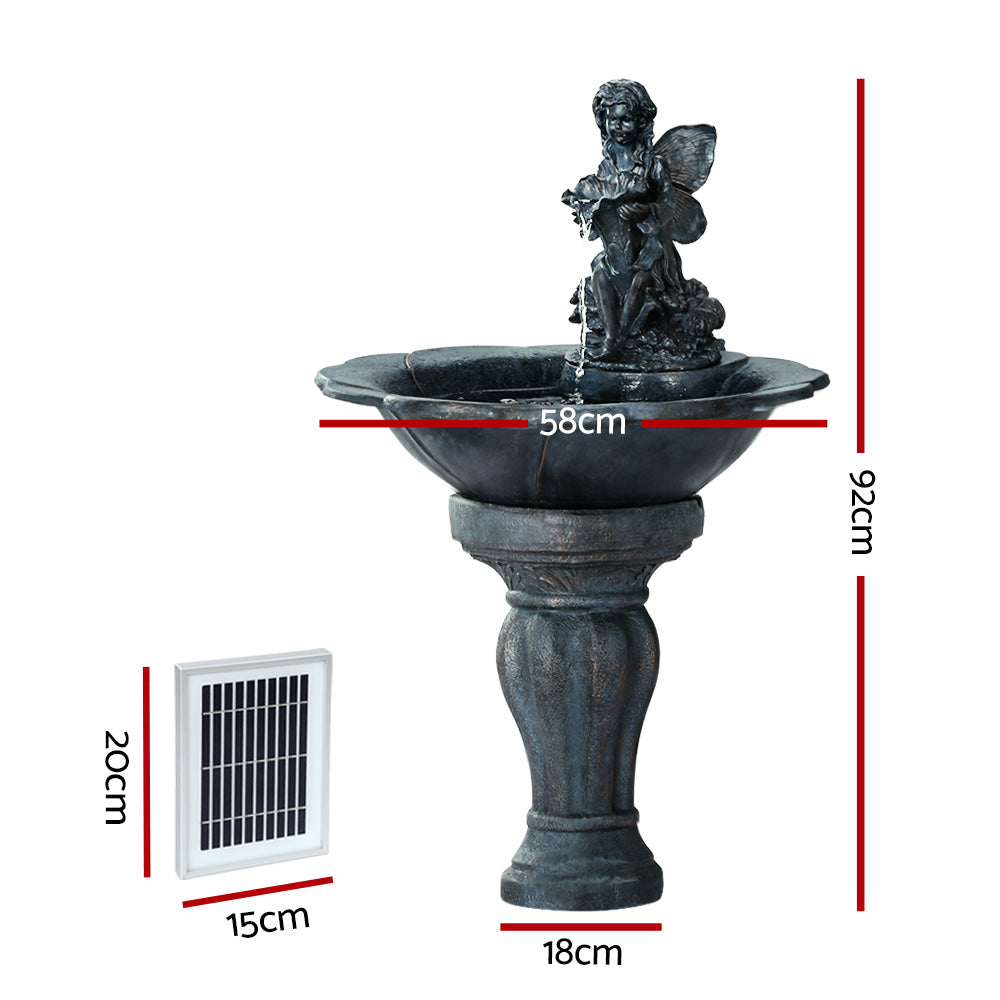 Gardeon Angel Solar Water Feature LED Lights 94cm