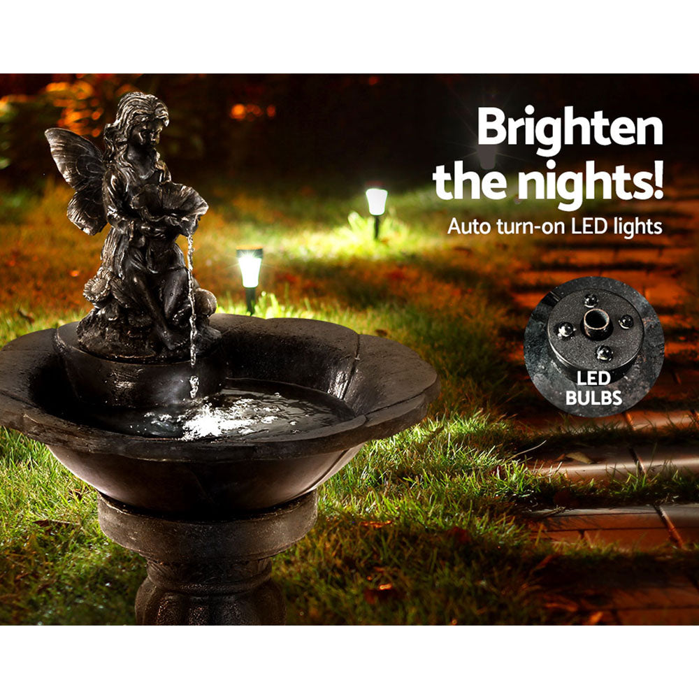 Gardeon Angel Solar Water Feature LED Lights 94cm