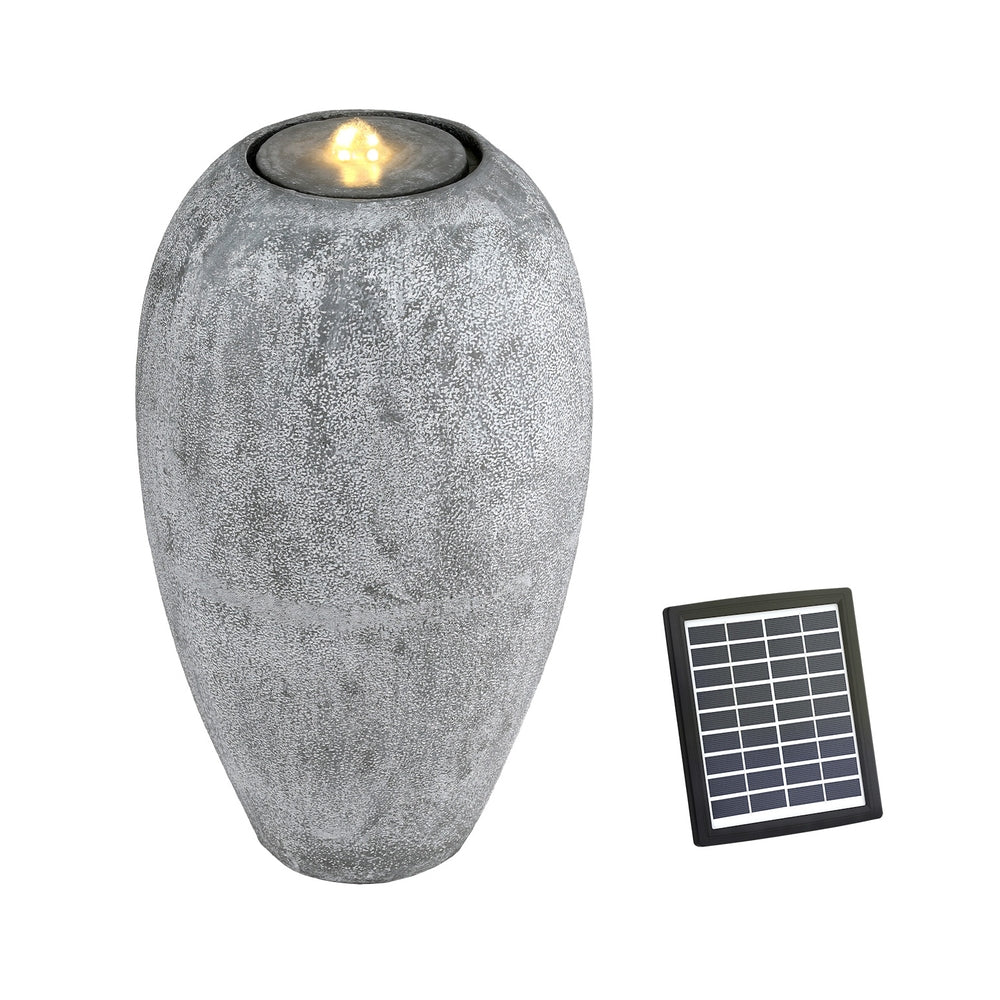 Gardeon Solar Water Feature Fountain with LED Lights Beige