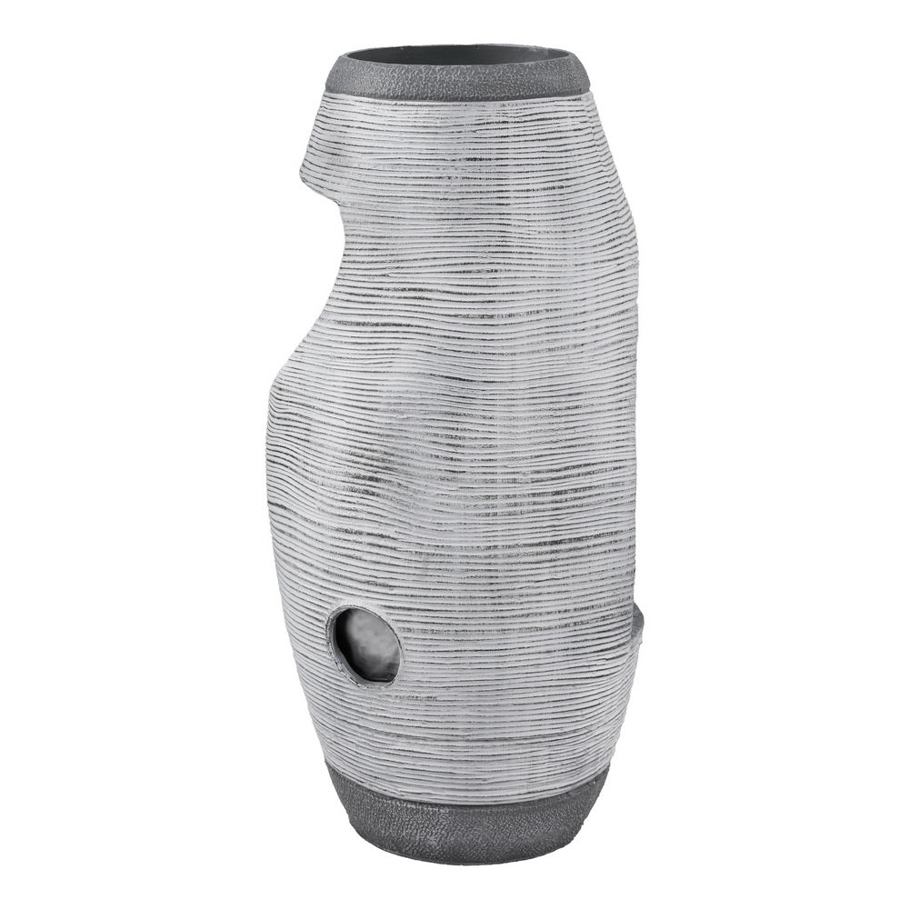 Gardeon 48CM Solar Fountain Bird Bath Cascade Grey