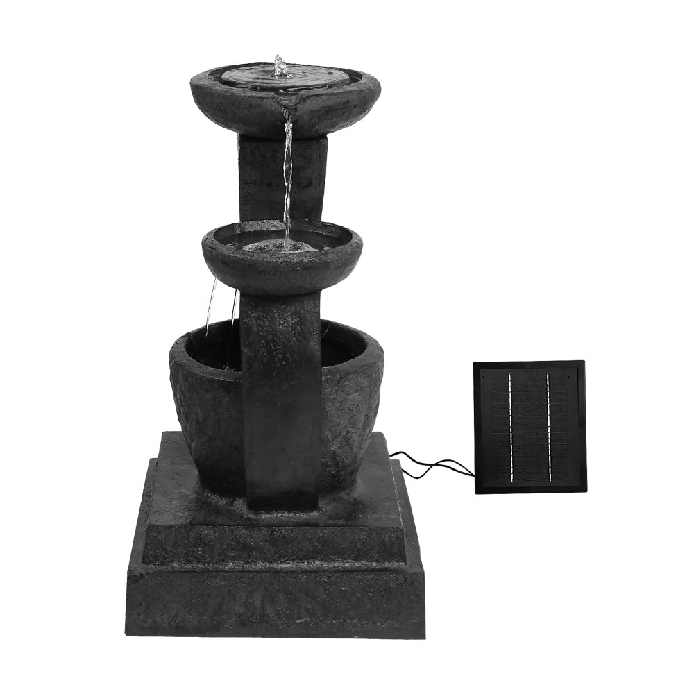 Gardeon 70CM 3-Tier Mushroom Solar Water Fountain LED Light