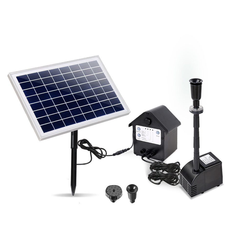 Gardeon Submersible Solar Pond Pump Fountain Kit LED Lights 6.6FT