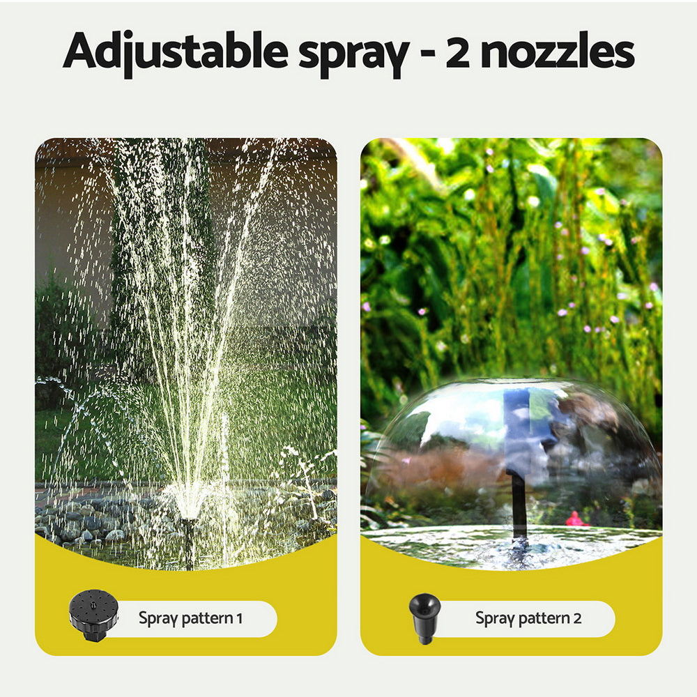 Gardeon 1600L/H Solar Pond Pump Kit Submersible Water Fountain 2 Panels