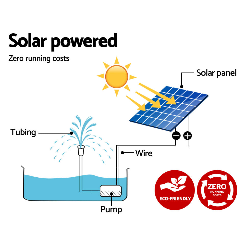 Gardeon 4.6FT Solar Pond Pump Outdoor Water Feature