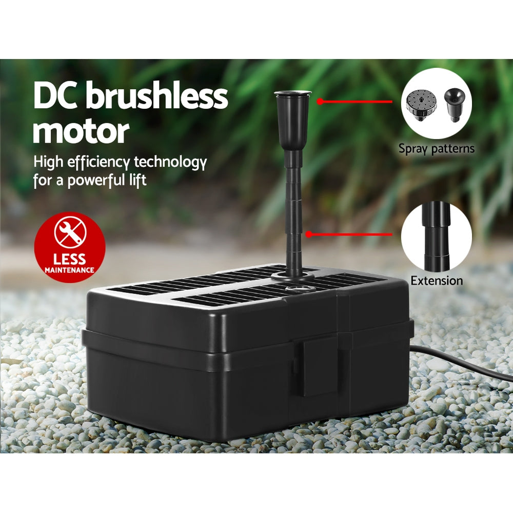 Gardeon 4.6FT Solar Pond Pump with Filter Box