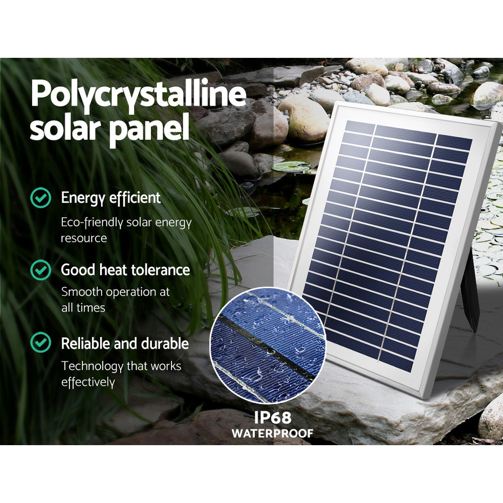 Gardeon Solar Water Fountain Pump Submersible LED Battery Kit 4.3FT