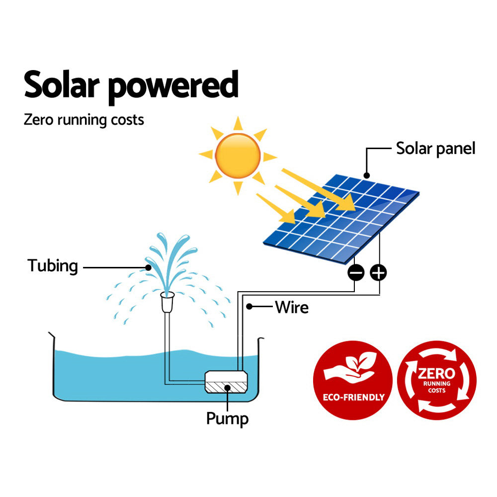 Gardeon 4FT Solar Pond Pump Submersible Water Fountain Kit