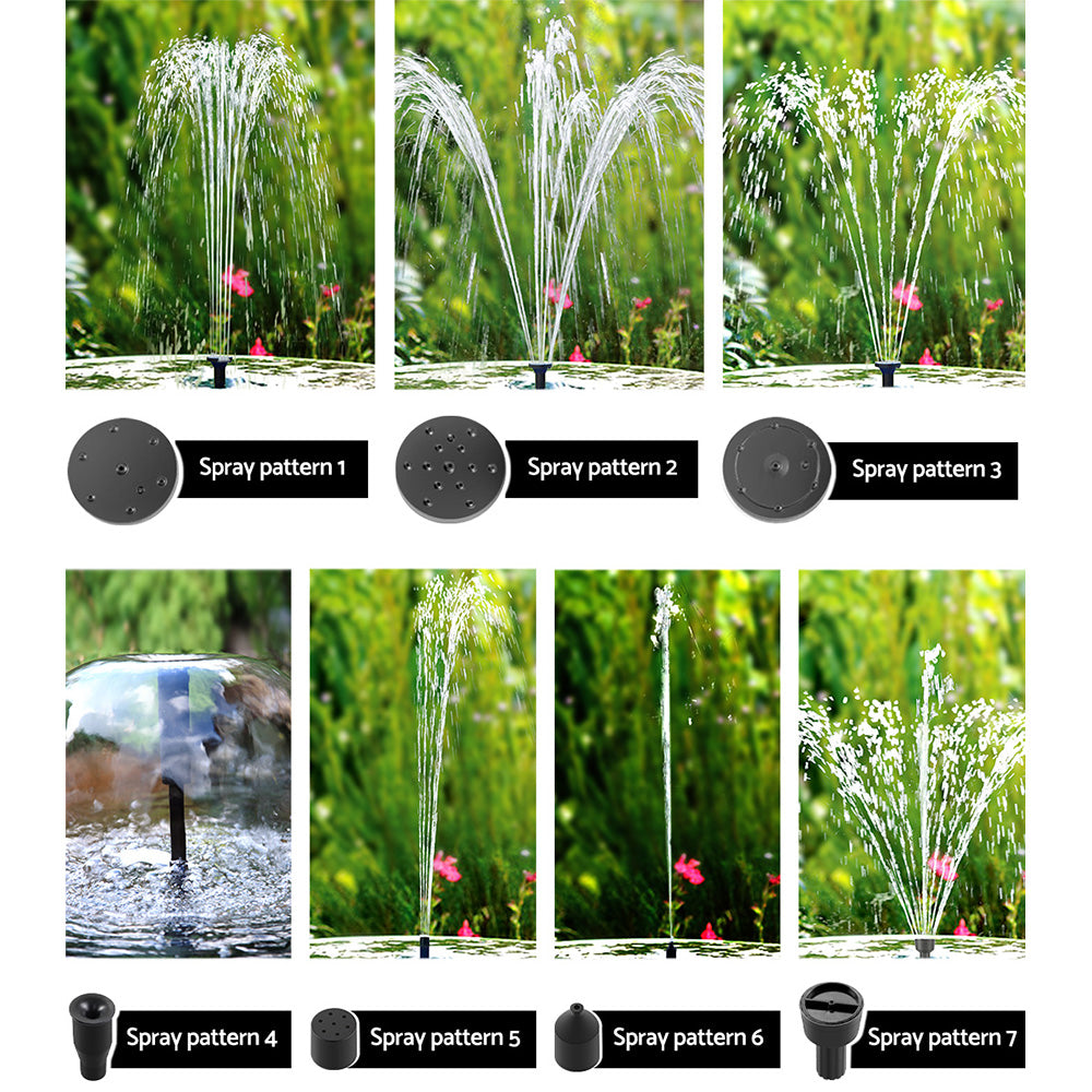 Gardeon Solar Pond Pump Kit 8.8ft LED Lights Multi-Coloured