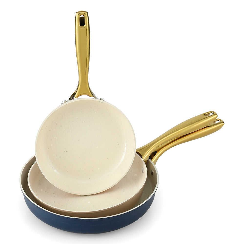 5-star Chef Frying Pan Set 3PCS Ceramic Coating Multi Colour