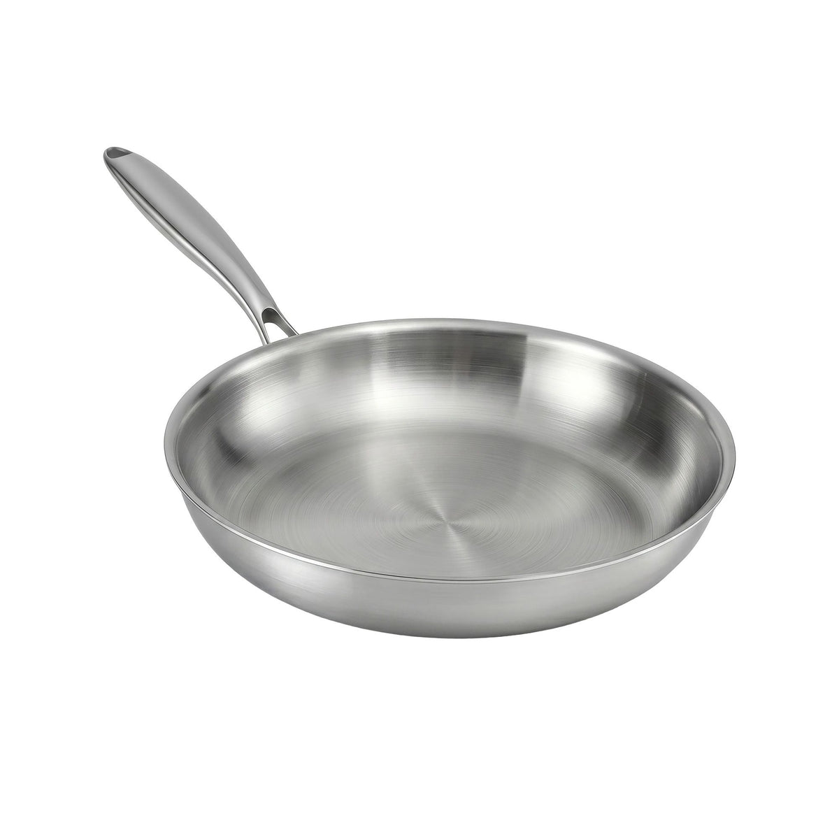5-Star Chef 30cm Stainless Steel Frying Pan Uncoated Tri-Ply Silver